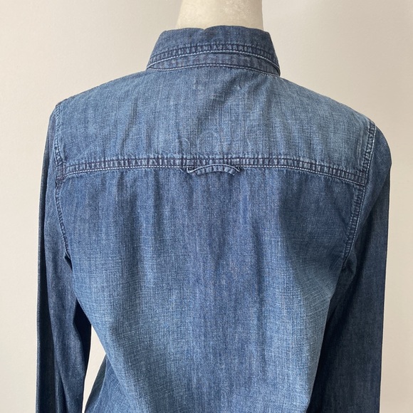 GAP Factory Denim Button Down Long Sleeve Shirt - Picture 8 of 11